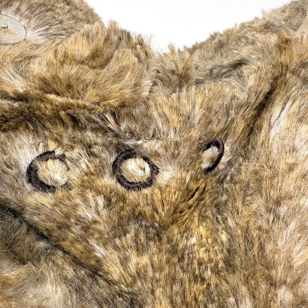 Lovesac‎ Sodasac Brown Faux Fur Cup Holder Snap In Sectional Accessory